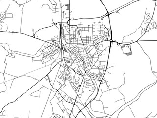 Obraz premium Vector road map of the city of Rovigo in the Italy on a white background.