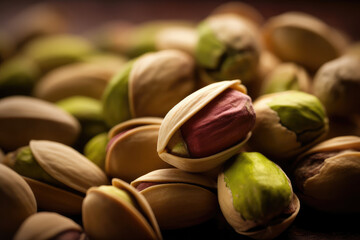 Obraz na płótnie Canvas Peeled pistachios.