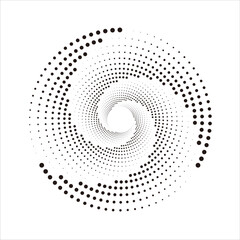 abstract spiral dots shape element
