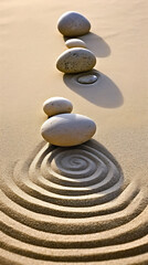 Fototapeta na wymiar Stones in the Sand