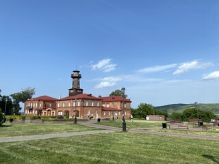 Пейзаж с маяком в селе Свияжск республика Татарстан.