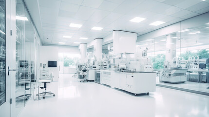 Clean and modern pharmaceutical lab