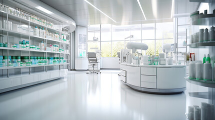 Clean and modern pharmaceutical lab