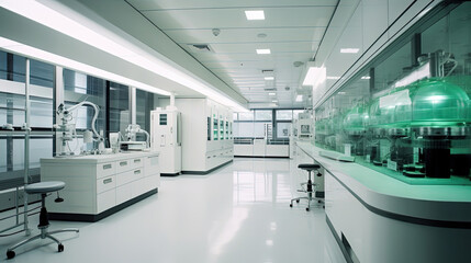 Naklejka na ściany i meble Clean and modern pharmaceutical lab