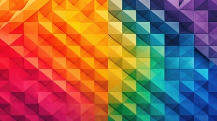 An abstract geometric pattern in rainbow colors, representing the intersectionality and diversity within the LGBTI community - Generative ai
