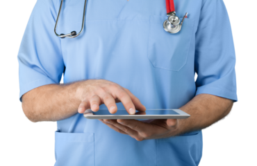 Nurse Using a Tablet