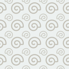 Nautical seashell seamless pattern