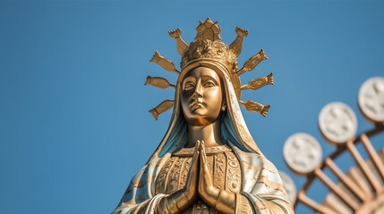 Fototapeta na wymiar estátua de nossa senhora aparecida, fé cristã 