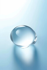 A blue sphere on a blue background.