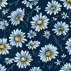 floral boho background bright flowers on light background repeatable pattern