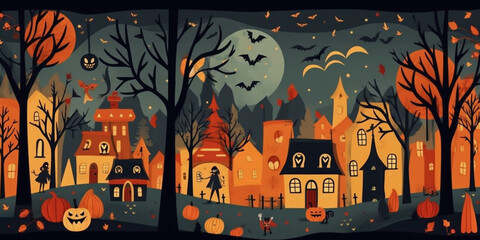 Halloween Background Genarative AI