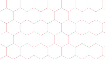 Abstract hexagon geometric surface. Modern white and grey hexagonal background. Luxury white pattern. Vector Illustration.