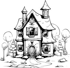 Fototapeta premium Fairy House Illustration Vol.3