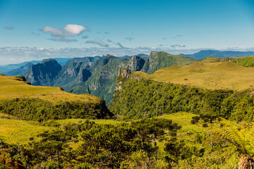 Landscape with Espraiado canyon in Santa Catarina, Brazil.