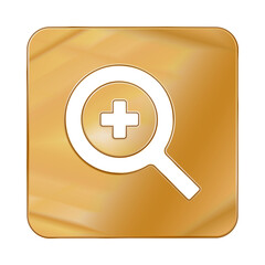 Obraz premium Gold Colored Metal Chrome web icon zoom in.