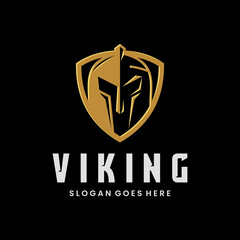 viking mask logo with luxury design