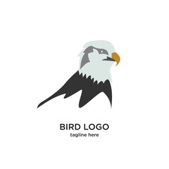 Eagle logo design simple concept Premium Vector