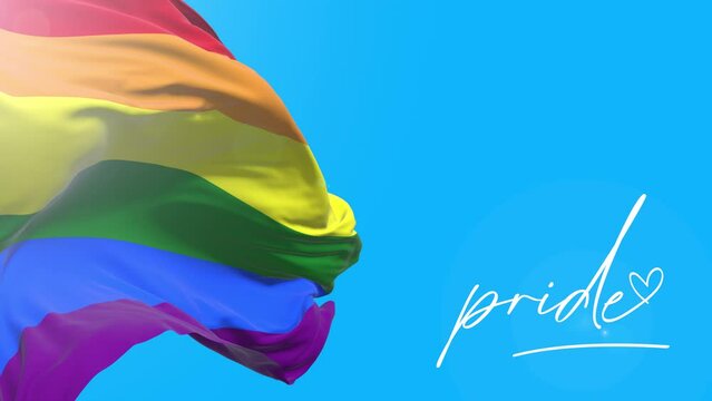 Rainbow waving flag. Pride Month Celebrate. Lgbt, lgbtq, lgbtqia, gay and lesbian pride background. Sexual and homosexual equality concept.