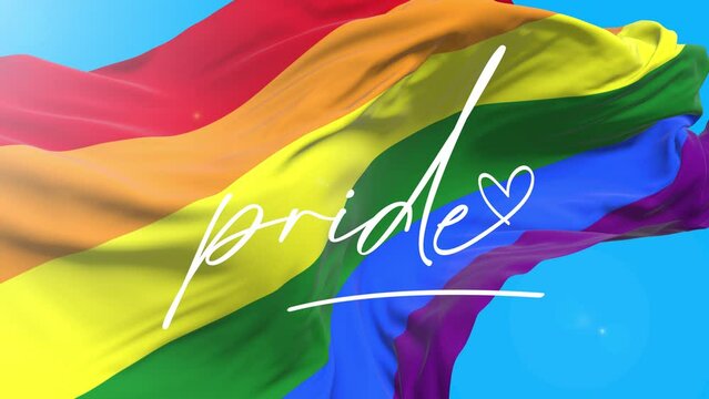Rainbow waving flag. Pride Month Celebrate. Lgbt, lgbtq, lgbtqia, gay and lesbian pride background. Sexual and homosexual equality concept.