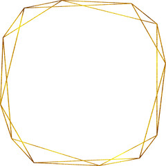 Gold Shining Paint Stain Hand Drawn Illustration brush stroke paint ornament decorate. Gold frame. Wedding invitation border