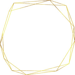 Gold Shining Paint Stain Hand Drawn Illustration brush stroke paint ornament decorate. Gold frame. Wedding invitation border