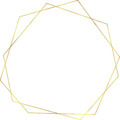 Gold Shining Paint Stain Hand Drawn Illustration brush stroke paint ornament decorate. Gold frame. Wedding invitation border