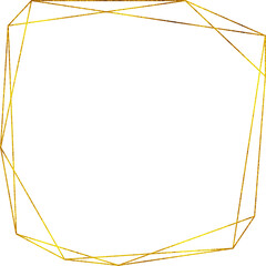 Gold Shining Paint Stain Hand Drawn Illustration brush stroke paint ornament decorate. Gold frame. Wedding invitation border