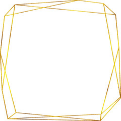 Gold Shining Paint Stain Hand Drawn Illustration brush stroke paint ornament decorate. Gold frame. Wedding invitation border