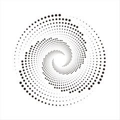 abstract spiral dots shape element