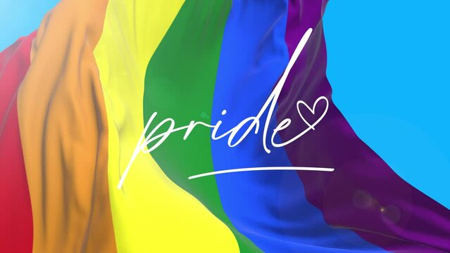 Rainbow waving flag. Pride Month Celebrate. Lgbt, lgbtq, lgbtqia, gay and lesbian pride background. Sexual and homosexual equality concept.
