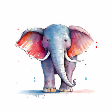 Drawing Elephant with kids Style 