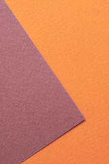 Fototapeta premium Rough kraft paper background, paper texture orange burgundy colors. Mockup with copy space for text