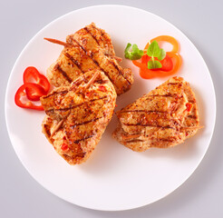 Gefuellte Steaktasche mit Paprika