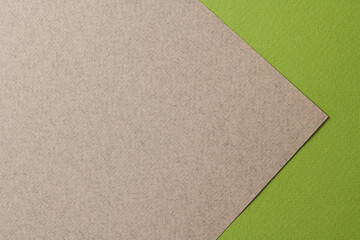 Rough kraft paper background, paper texture green gray colors. Mockup with copy space for text