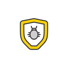 Antivirus icon design with white background stock illustration