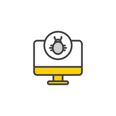 Antivirus icon design with white background stock illustration