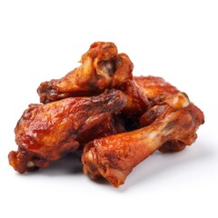 Chicken wings meat isolated on white background. Generative AI
