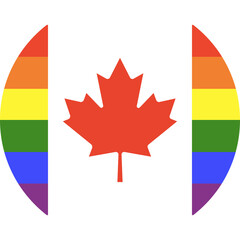 Canada LGBT symbol rainbow flag