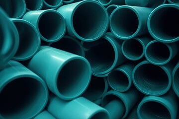 The illustration of plastic pipes, AI contents by Midjourney