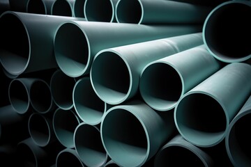 The illustration of plastic pipes, AI contents by Midjourney