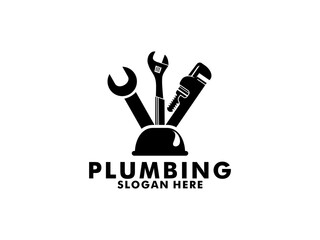 Plumbing Service Logo Template, Water Service Logo