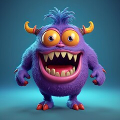 Monstrously Funny: Meet the Silly and Playful Cartoon Monster Character