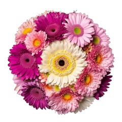 bouquet of flowers isolated on transparent background cutout