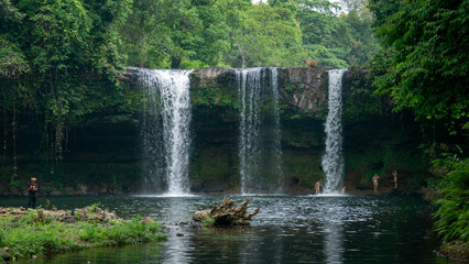 Tad champee (champi) waterfall, in the Pakse loop, Laos