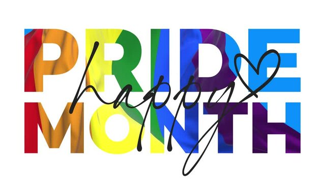 Rainbow waving flag. Pride Month Celebrate. Lgbt, lgbtq, lgbtqia, gay and lesbian pride background. Sexual and homosexual equality concept.