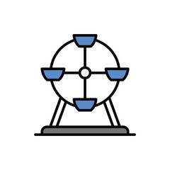 Attractions icon vector stock illustration.