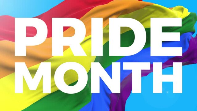Rainbow waving flag. Pride Month Celebrate. Lgbt, lgbtq, lgbtqia, gay and lesbian pride background. Sexual and homosexual equality concept.