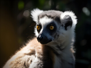 close up of a lemur in the nature