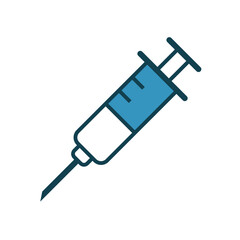 Fototapeta premium Medical syringe icon vector on trendy design