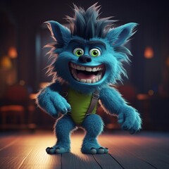Howling Hilarity: Meet the Funny Werewolf Cartoon Character